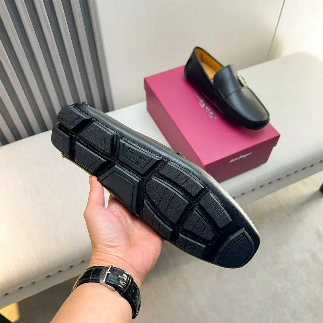 Men's shoes 💰560 Ferragamo new high-end quality 🔥 black cowhide ➕ cowhide lining size 38-45